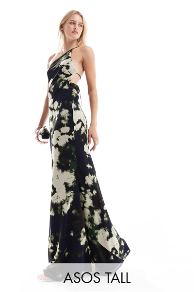 ASOS DESIGN — Макси-платье на одном плече с открытой спиной для высоких девушек артикул 135172072