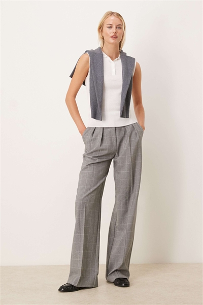 Высокие брюки с широкими брючинами и складками артикул 148782088