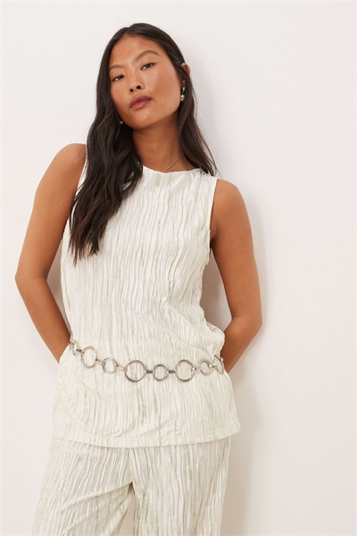 Топ без рукавов с плиссированным вырезом co-ord артикул 141274438