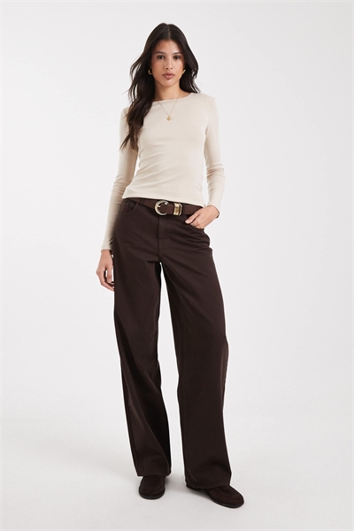 Джинсы с высокой талией и расклешенными брючинами артикул 148253626