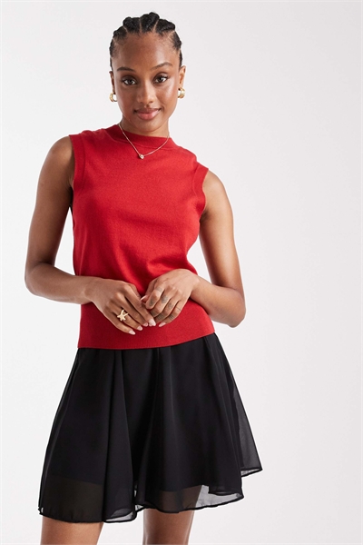 ASOS DESIGN: мини-юбка из шифона с отворотами для высоких девушек артикул 144019226