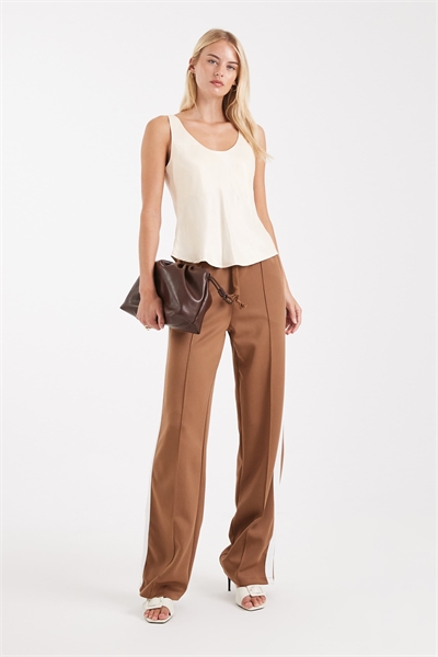 Брюки из джерси с прямыми брючинами артикул 147666057