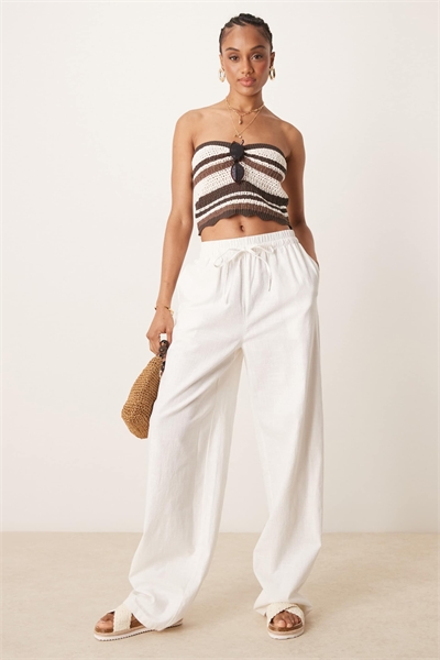 ASOS DESIGN — брюки-кюлоты из ткани под лен, для высоких артикул 140658821