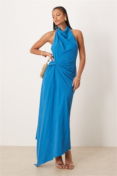 ASOS DESIGN Макси-платье с завязками на шее и заправкой в талии для высоких артикул 145952626