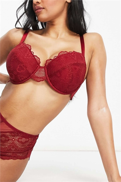 Бюстгальтер с косточками и кружевом «Fuller Bust Rosie» с пухлой чашкой и уплотнителями артикул 1858098