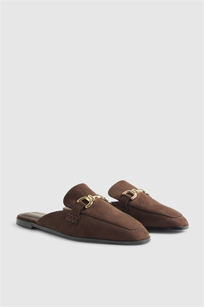 Лоферы без задника из искусственной замши артикул 156044123