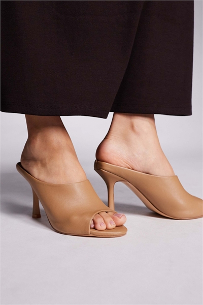 Босоножки Sriach на каблуке-муле цвета ириса артикул 142122025