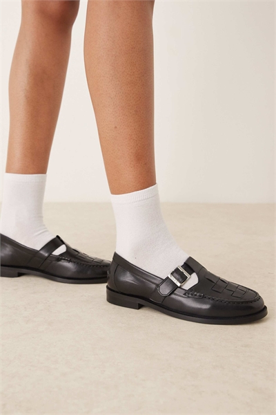 Лоферы «Rhea» с плетением, черного цвета артикул 143962502