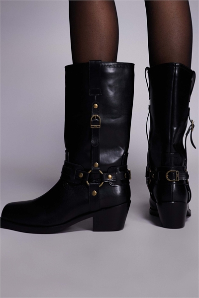 Ботильоны Maya с ремешком в черном цвете артикул 149140490