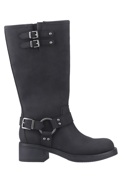 Высокие байкерские сапоги Nash черного цвета артикул 150090917