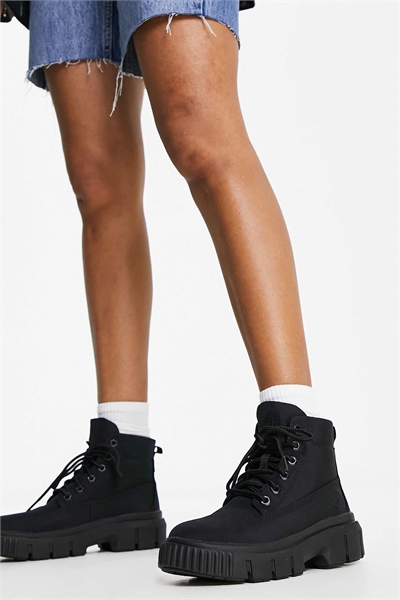 Черные ботинки из канваса Greyfield артикул 127219439