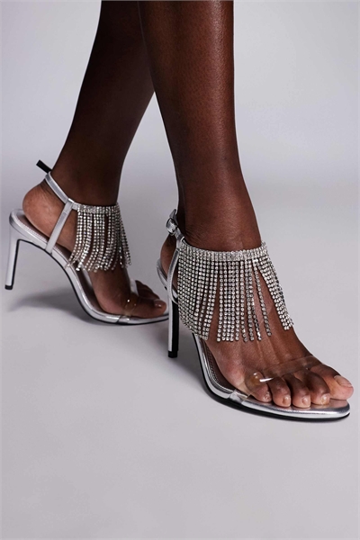 Сандалии на высоком каблуке с бахромой от Noelle артикул 148923731