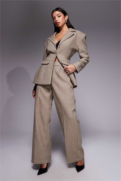 Шерстяные брюки с широкими брючинами от Farron co-ord артикул 150970044