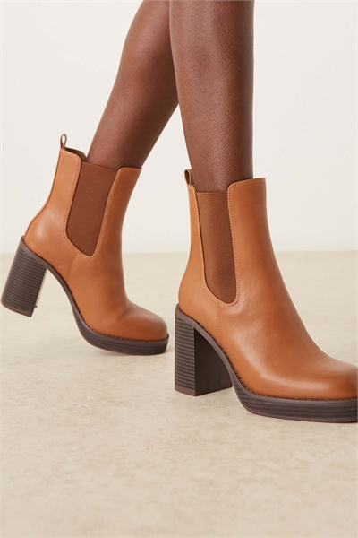 Ботильоны Evelyn на платформе с каблуком, цвет: светло-коричневый артикул 147200482
