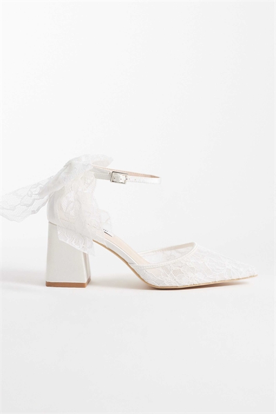 Свадебные туфли Reema на блочном каблуке с бантиком артикул 150075220
