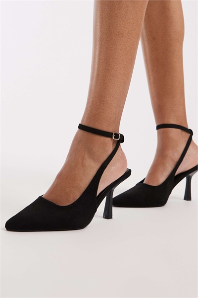 Туфли-лодочки Salado на каблуке из черной микрокожи артикул 152710646