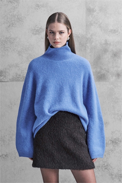 Свитер с высоким воротником из шерсти и альпаки артикул 151304616