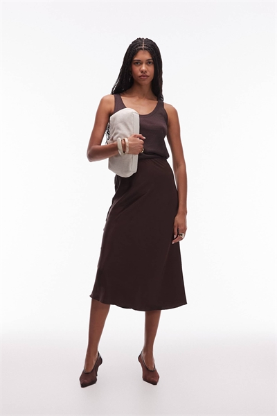 Юбка-миди из атласа артикул 149319291