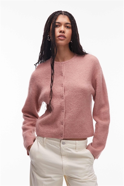 Кардиган из альпаки и шерсти с застежкой на пуговицах спереди артикул 149319206