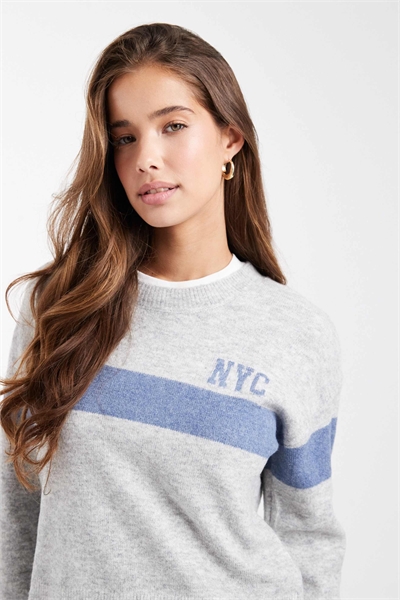 Свитер в стиле «варисити» для подростков, связанный в Нью-Йорке артикул 152904267