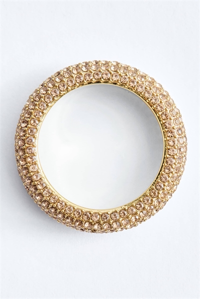 Изысканное кольцо с стразами в золотом оправе артикул 151749754