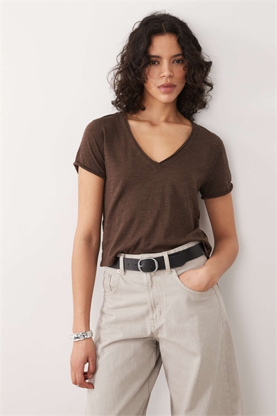 Футболка Take 2 с коротким рукавом и V-образным вырезом, цвет «двойной эспрессо» артикул 154082405