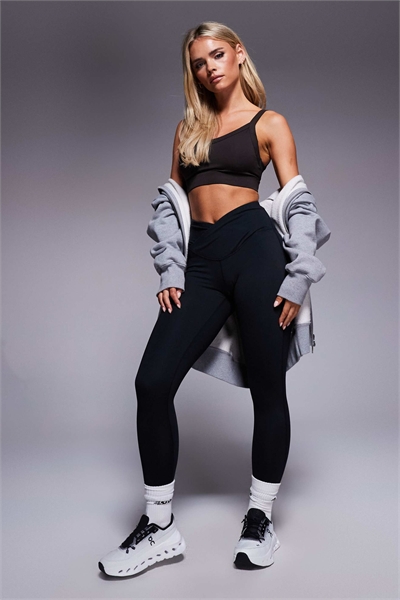 Леггинсы для йоги с завязками на талии и мягкой текстурой «Petite Icon» артикул 141637167