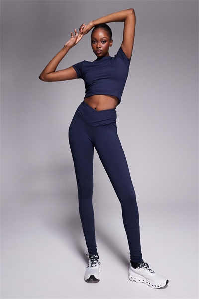 Леггинсы для йоги с завышенной талией и мягкой тканью, облегающие ноги артикул 139559965