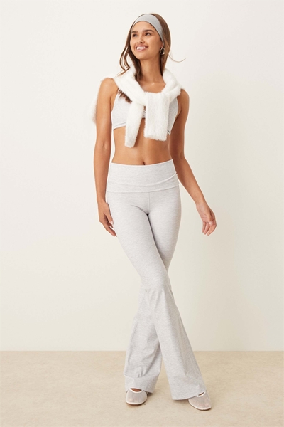 Многофункциональные брюки для йоги DayFlex с расклешенными штанинами и складкой на талии артикул 138579558