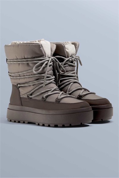 Ботинки на шнурках цвета «кротовая кожа» артикул 153515269