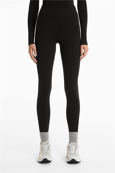 Теплые высокие леггинсы до щиколотки с карманами, длина 70 см артикул 153114986