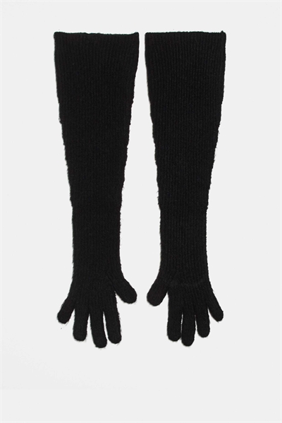 Рукавицы свободного кроя из ребристой вязки артикул 152417391