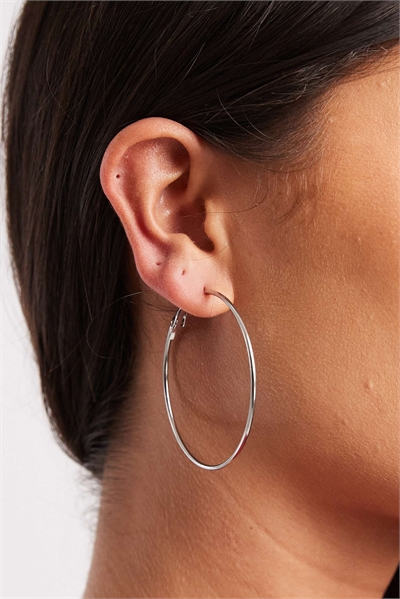 Простые серьги-кольца из нержавеющей стали с водонепроницаемым покрытием артикул 152463124