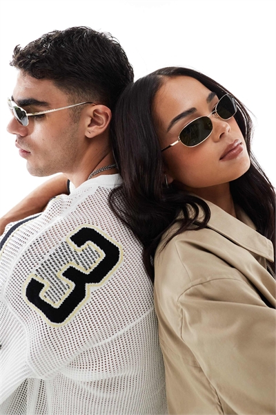 Солнцезащитные очки Jack с прямоугольной металлической оправой артикул 138342817