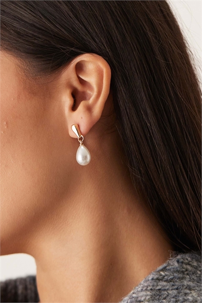 Минималистичные серьги-капли с жемчугом артикул 139076221