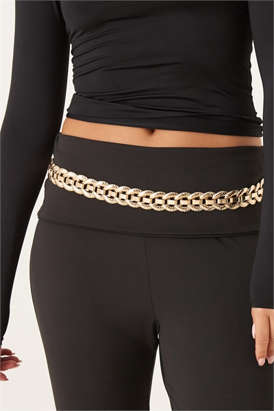 Пояс из массивных звеньев цепи на талии и бедрах артикул 151485033