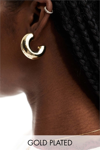 Массивные серьги-кольца артикул 135229617