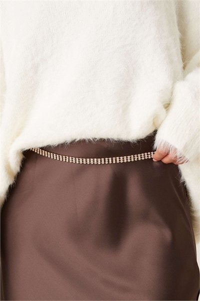 Пояс на цепочке, украшенный стразами артикул 152665199