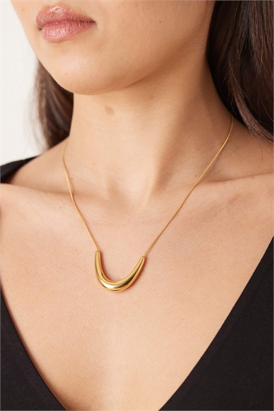 Колье с подвеской из расплавленного металла артикул 152383964