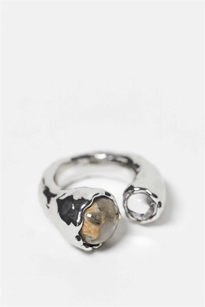 Кольцо с двумя камнями артикул 154328762