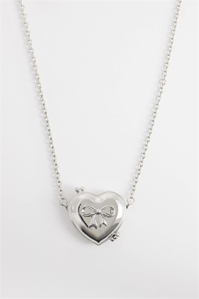Длинное колье с медальоном в форме сердца с зеркалом артикул 153910101