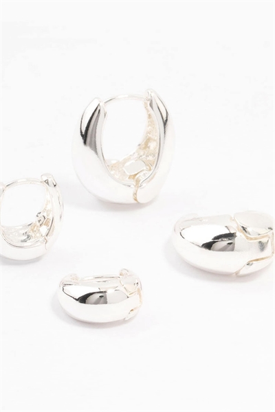 Серебряные серьги-кольца Lovisa овальной формы малого и среднего размера артикул 150794208