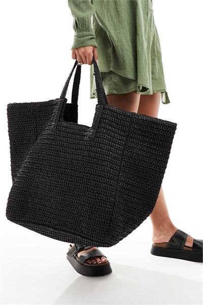 Большая тканая сумка через плечо артикул 133240360