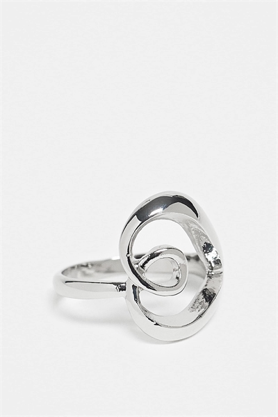ASOS DESIGN Кольцо Curve с большим сердечком артикул 150975814