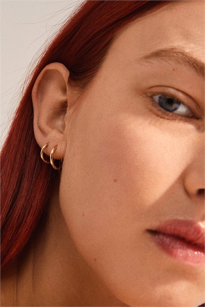 Набор сережек-колец Leaf 2 в 1 артикул 150242467