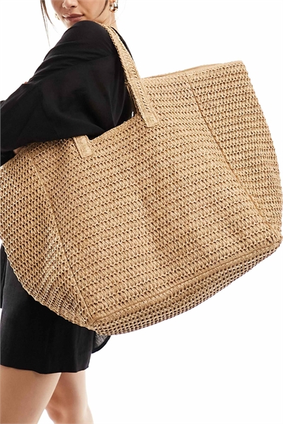 Большая тканая сумка через плечо артикул 133240359