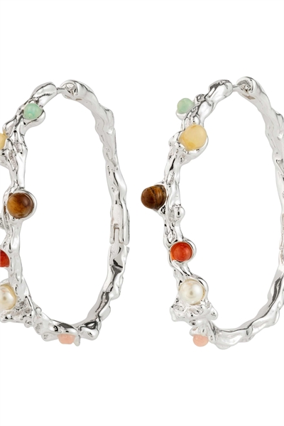 Серьги-кольца с ирисами артикул 154220141