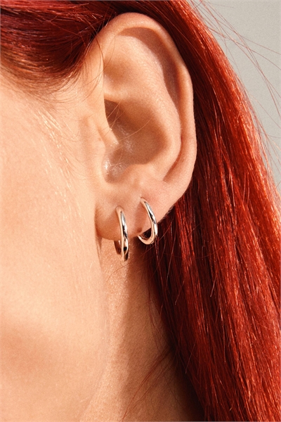 Набор сережек-колец Leaf 2 в 1 артикул 150242552