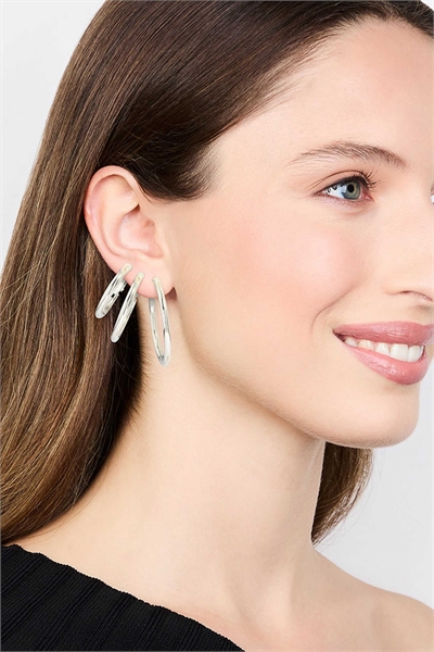 Набор больших базовых сережек-колец из нержавеющей стали с водонепроницаемым покрытием артикул 150794274