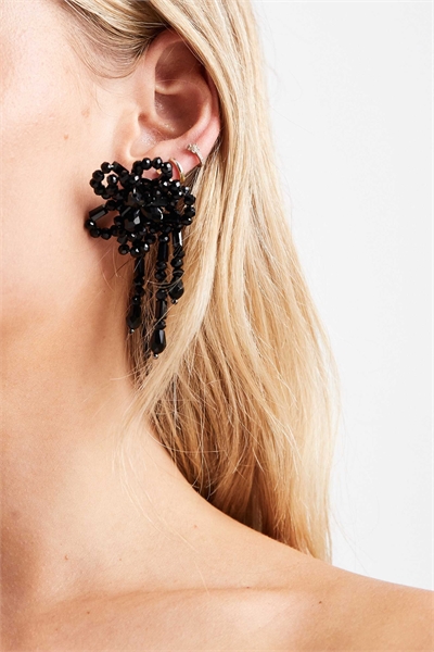 Яркие серьги с цветочными мотивами из бисера артикул 149833167